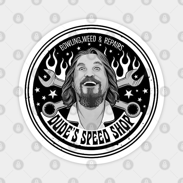 Dude's Speed Shop Magnet by CosmicAngerDesign